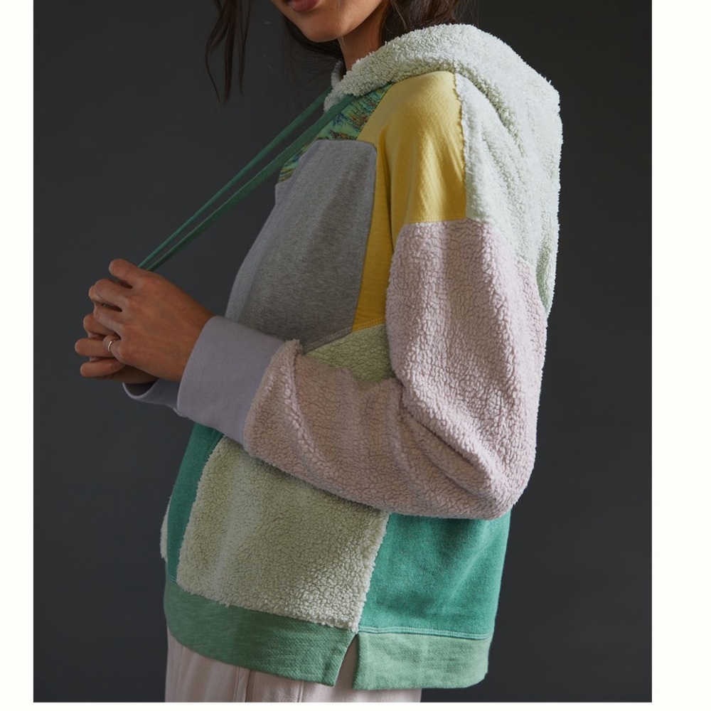 Anthropologie Daily Practice Hoodie Cozy Pieced Hoodie